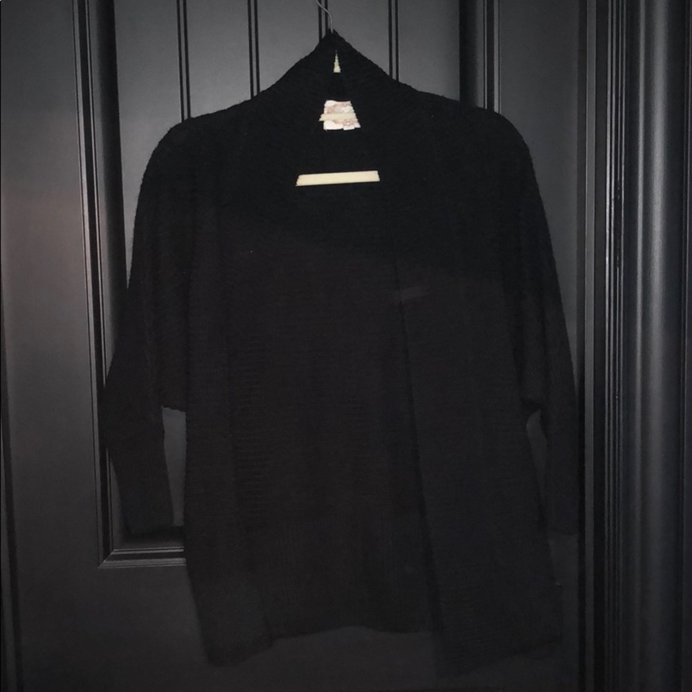 Black knitted cardigan